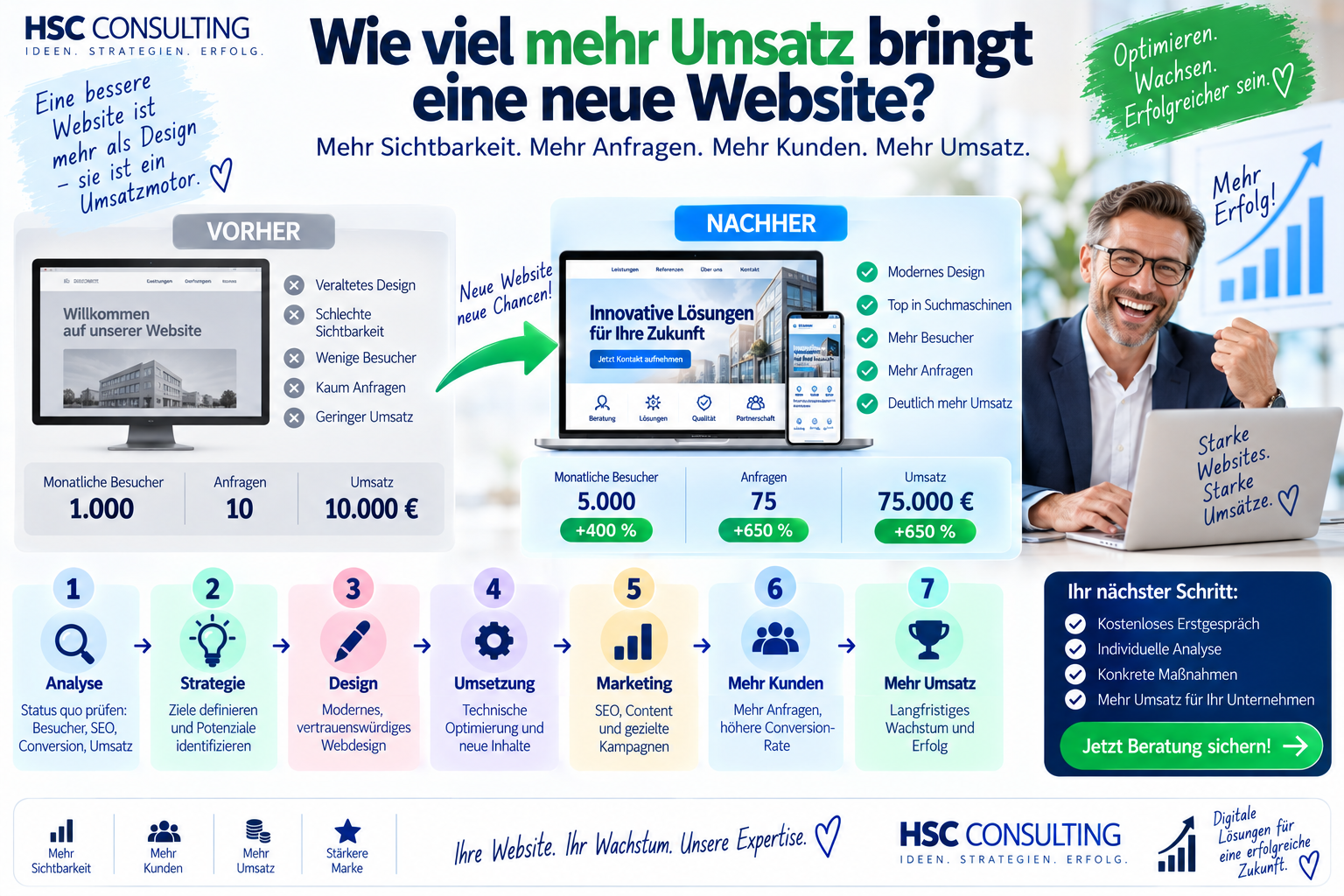 Neue Website Umsatz