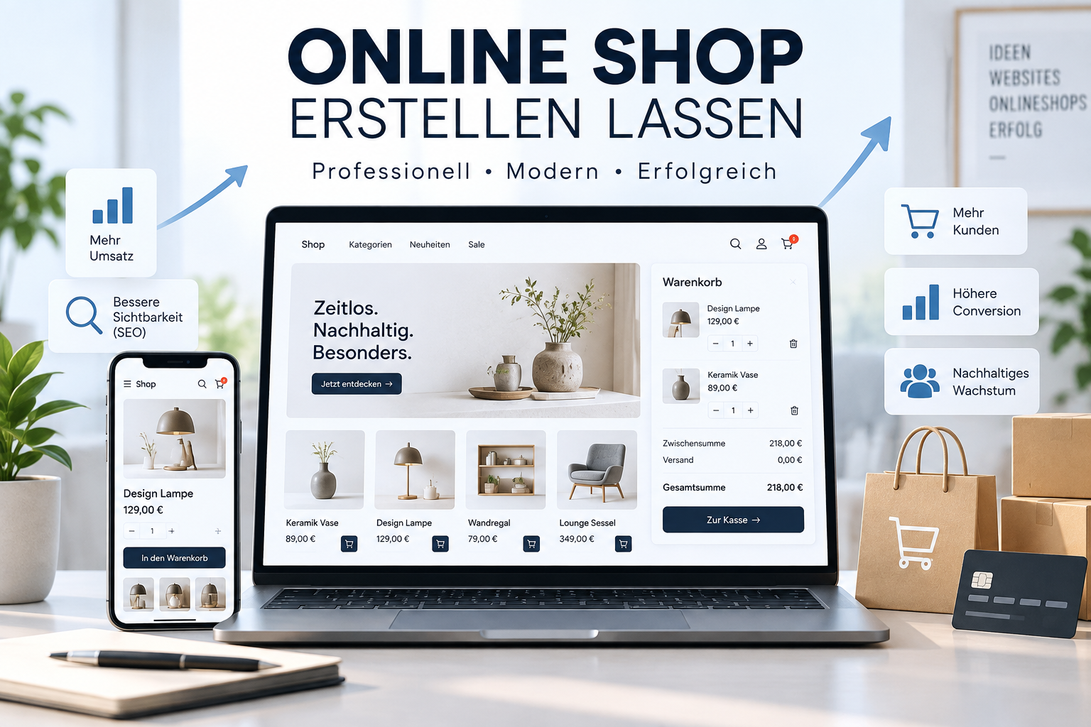 Onlineshop erstellen lassen für Unternehmen Neu