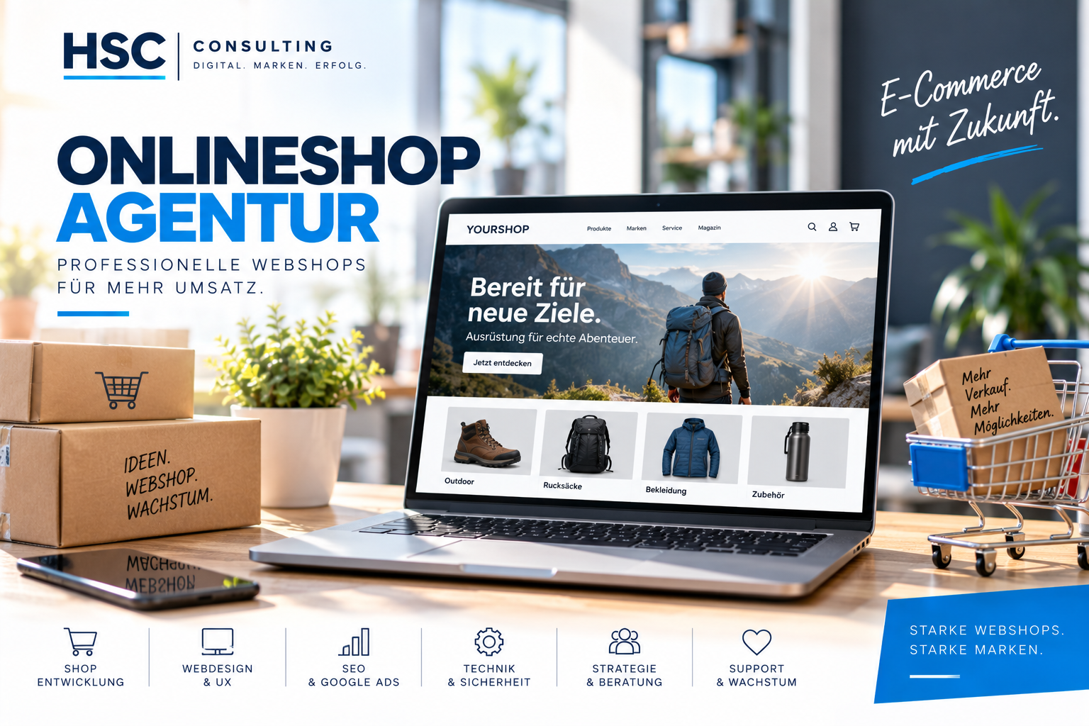 Onlineshops für Unternehmen