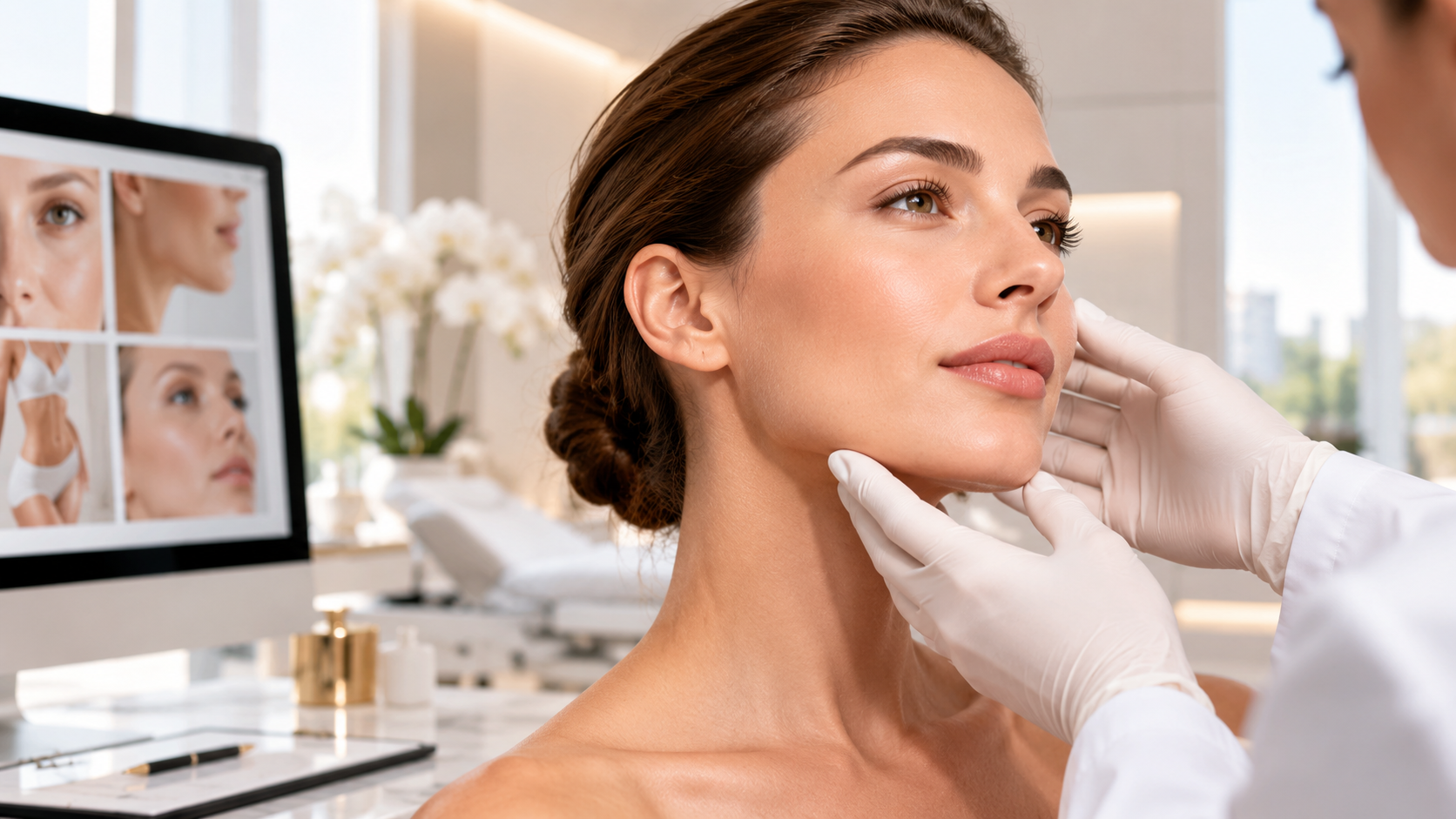 Ästhetische Hautberatung in eleganter Klinik