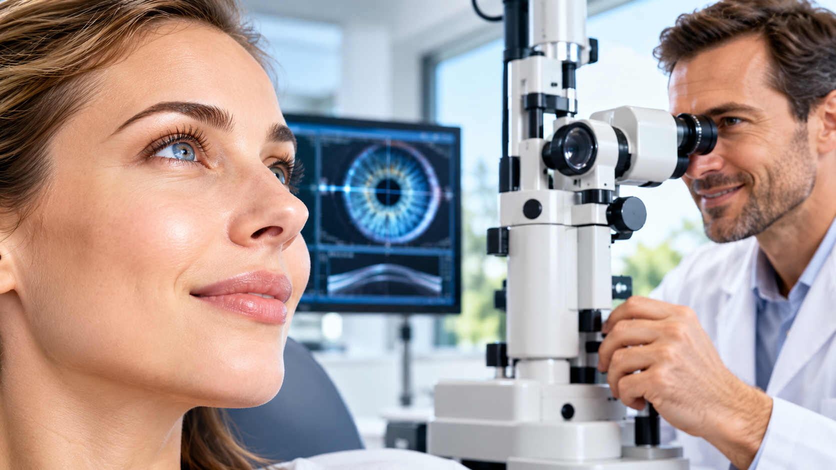 Moderne Augenuntersuchung mit Hightech-Diagnostik