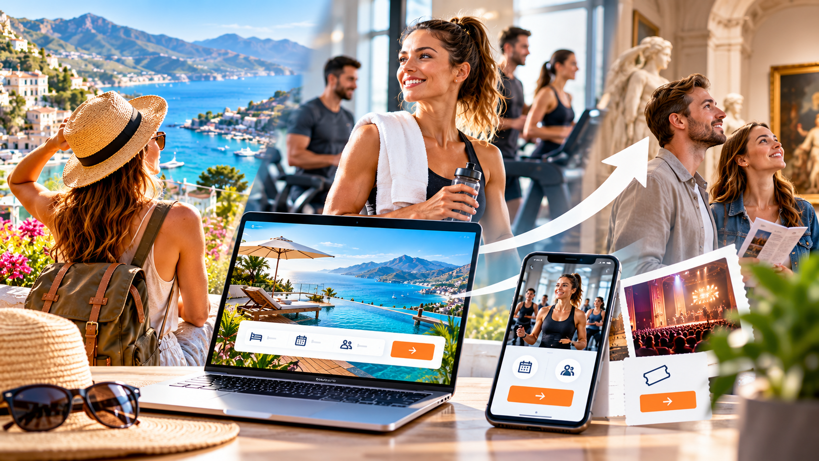 Reise, Fitness und Kultur digital gebucht